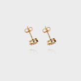 925  ROUND STUD EARRINGS - GOLD